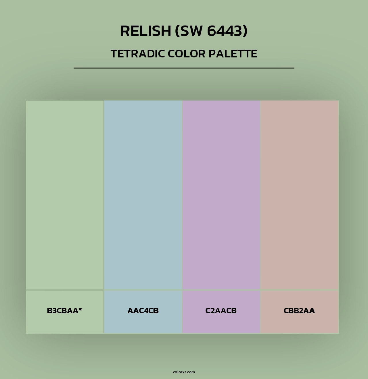 Relish (SW 6443) - Tetradic Color Palette