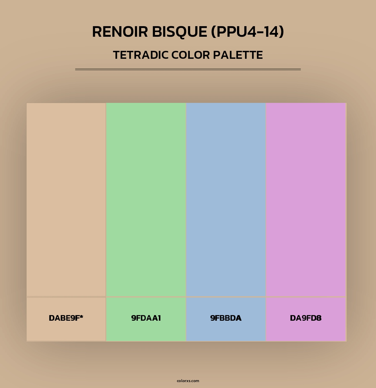 Renoir Bisque (PPU4-14) - Tetradic Color Palette