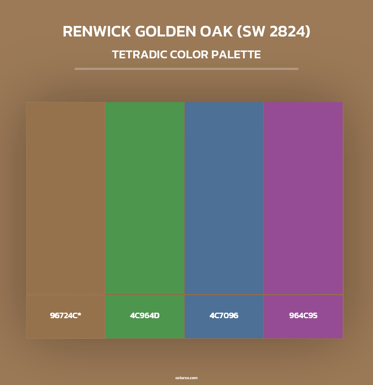 Renwick Golden Oak (SW 2824) - Tetradic Color Palette