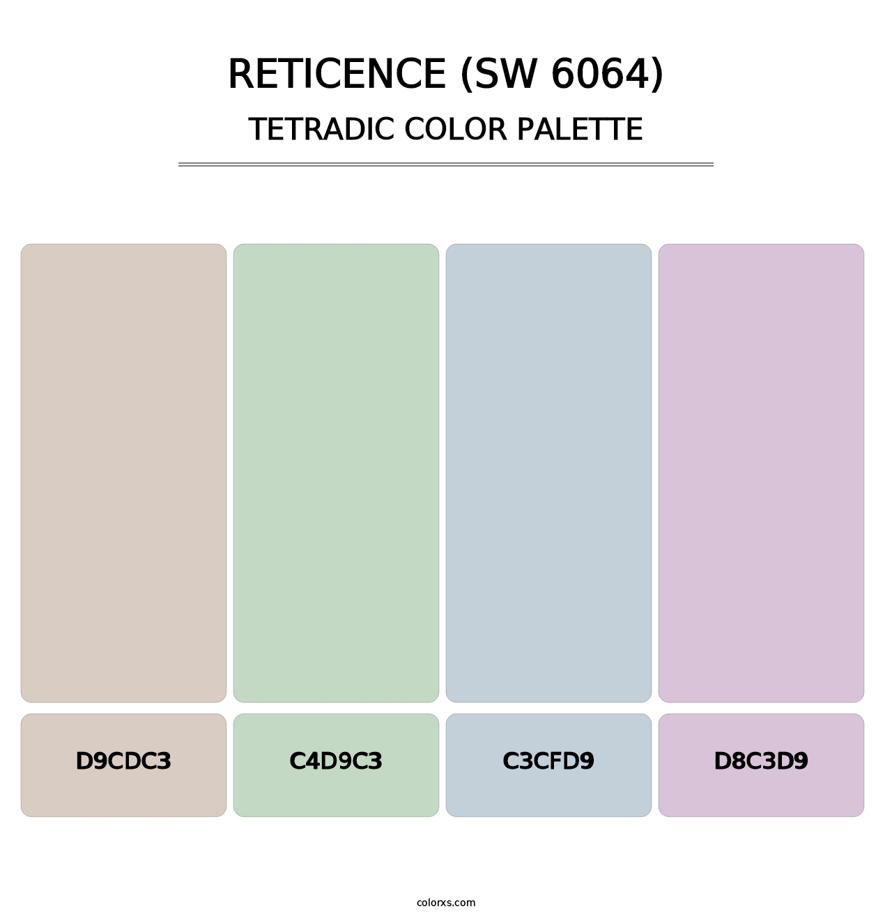 Reticence (SW 6064) - Tetradic Color Palette