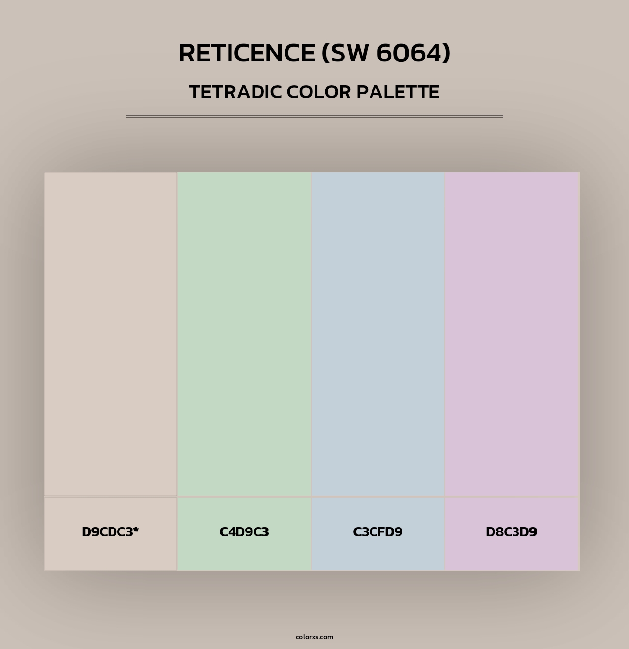 Reticence (SW 6064) - Tetradic Color Palette