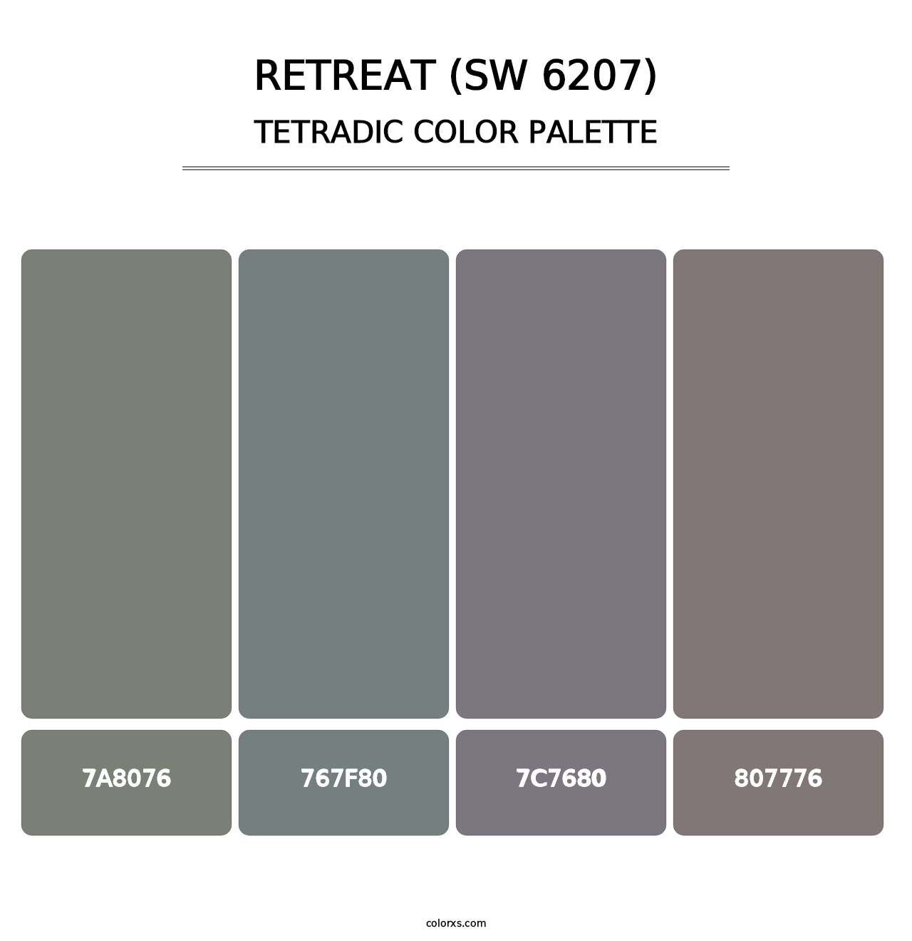 Retreat (SW 6207) - Tetradic Color Palette