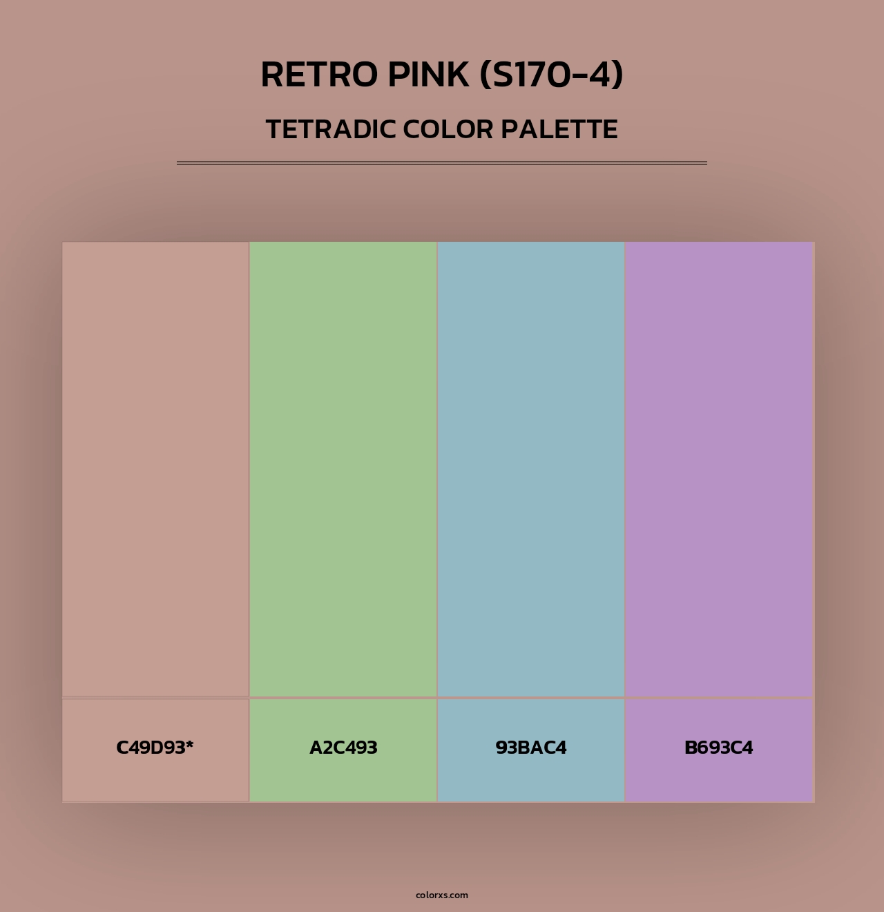 Retro Pink (S170-4) - Tetradic Color Palette