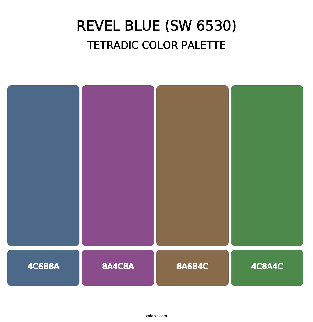 Revel Blue (SW 6530) - Tetradic Color Palette