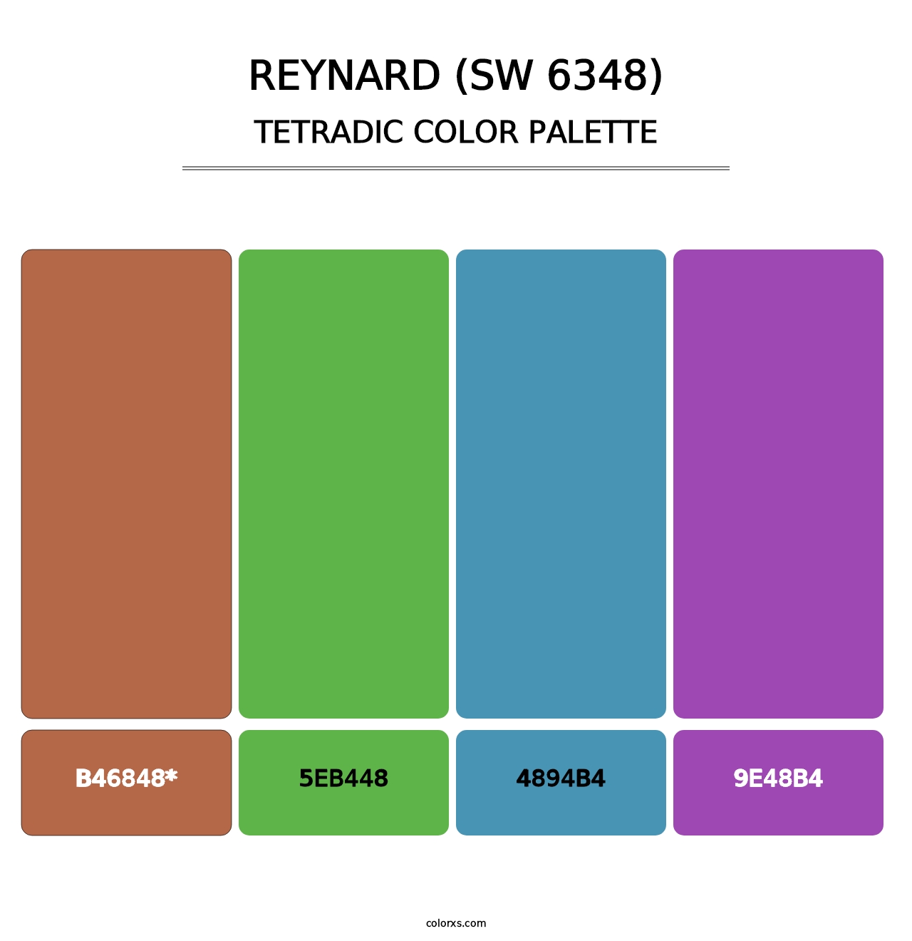 Reynard (SW 6348) - Tetradic Color Palette