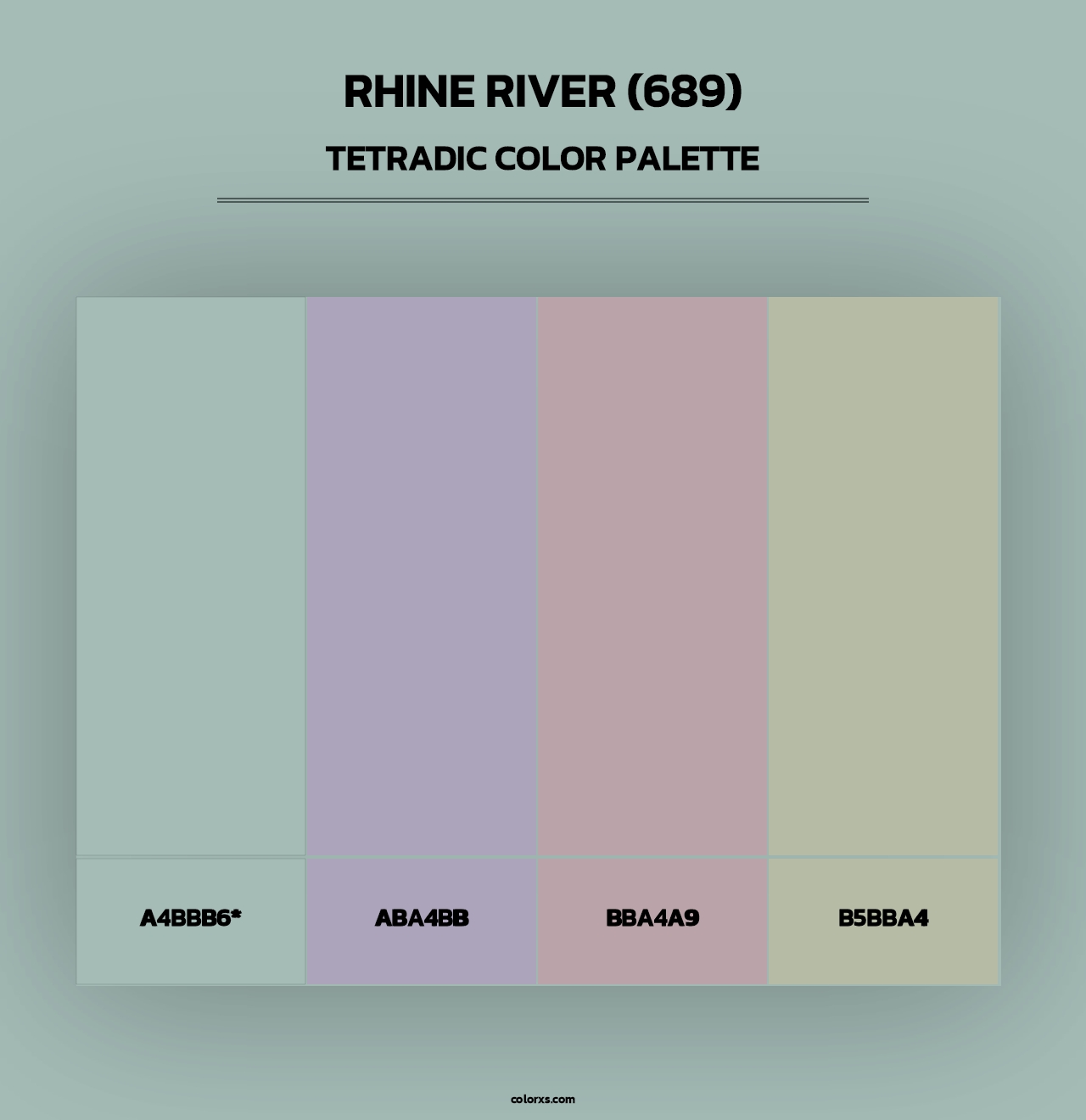 Rhine River (689) - Tetradic Color Palette