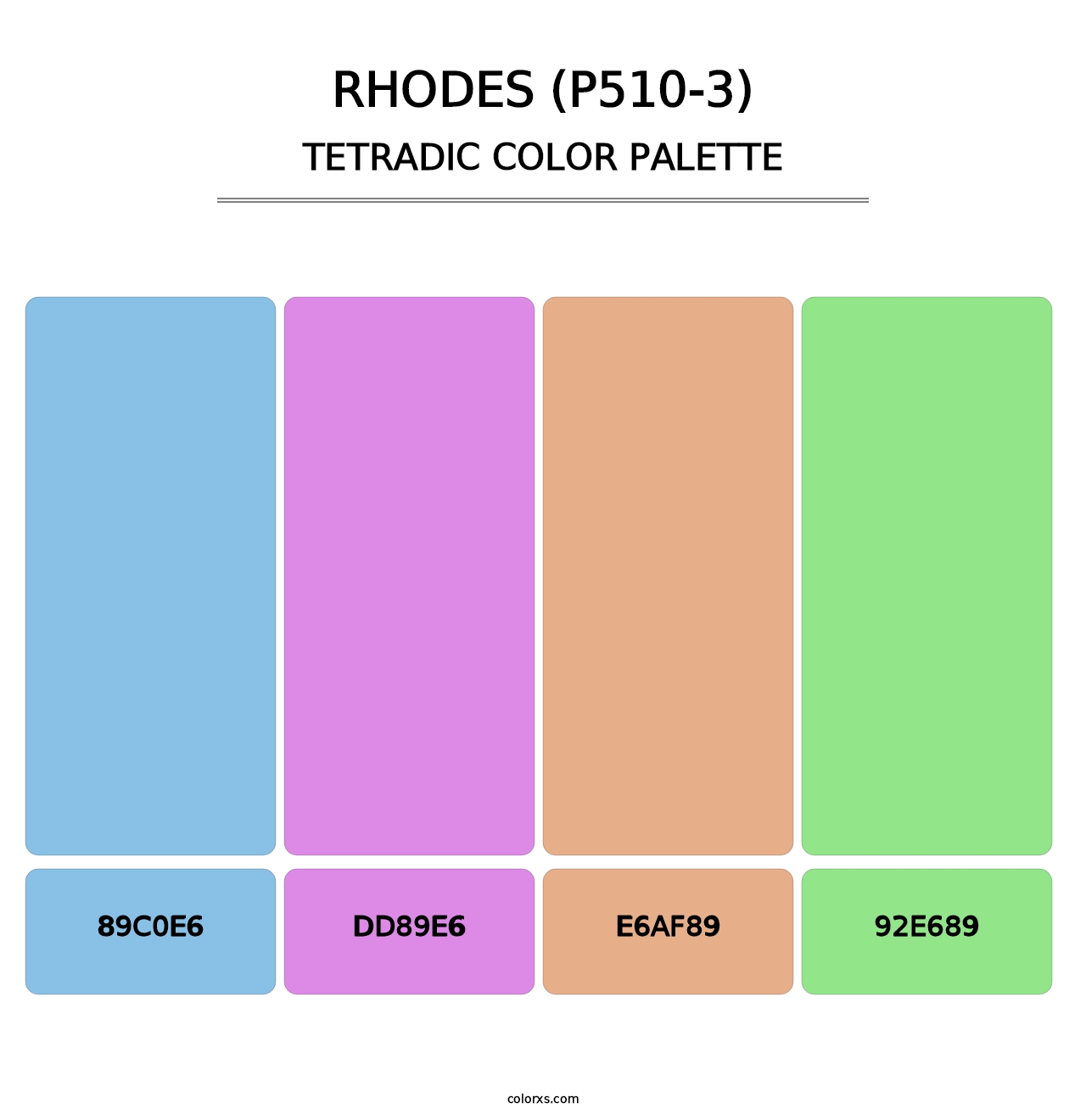 Rhodes (P510-3) - Tetradic Color Palette