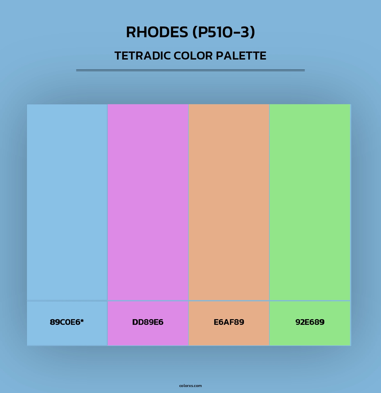 Rhodes (P510-3) - Tetradic Color Palette