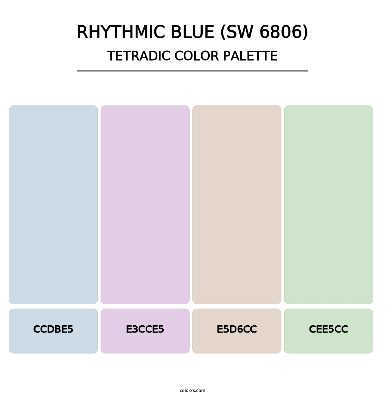 Rhythmic Blue (SW 6806) - Tetradic Color Palette