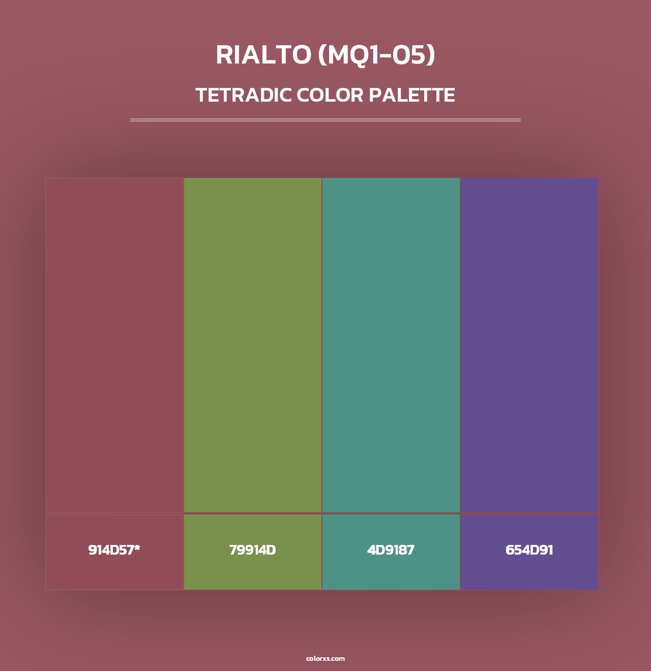 Rialto (MQ1-05) - Tetradic Color Palette