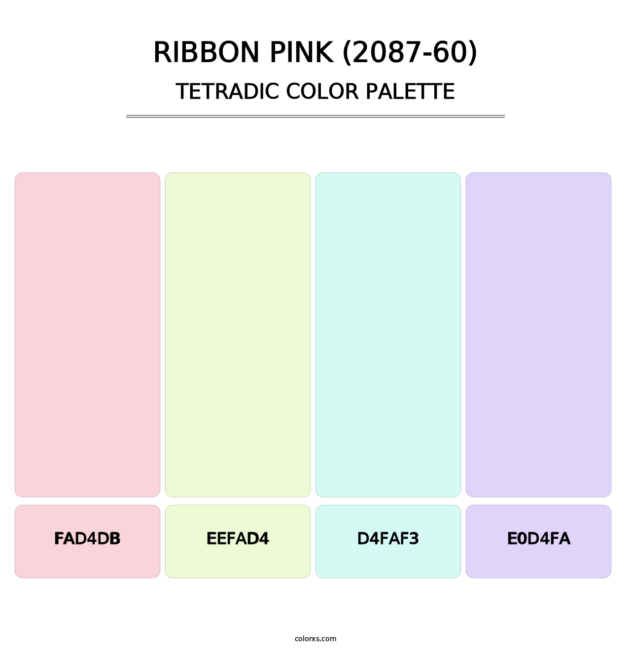 Ribbon Pink (2087-60) - Tetradic Color Palette
