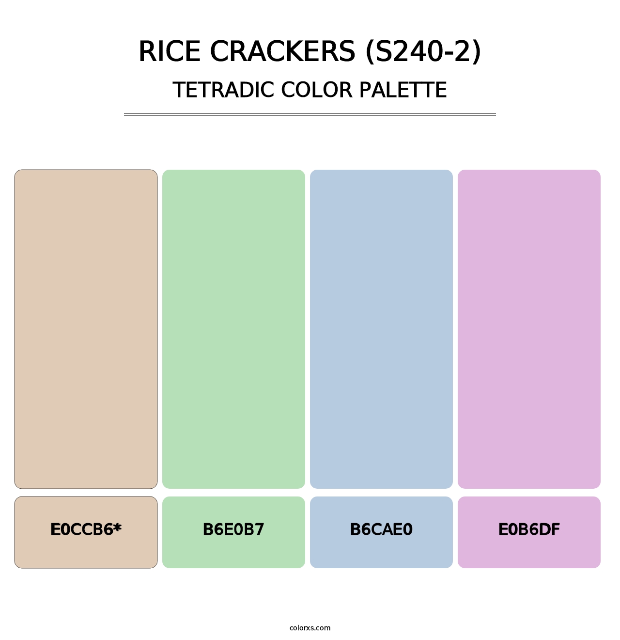Rice Crackers (S240-2) - Tetradic Color Palette