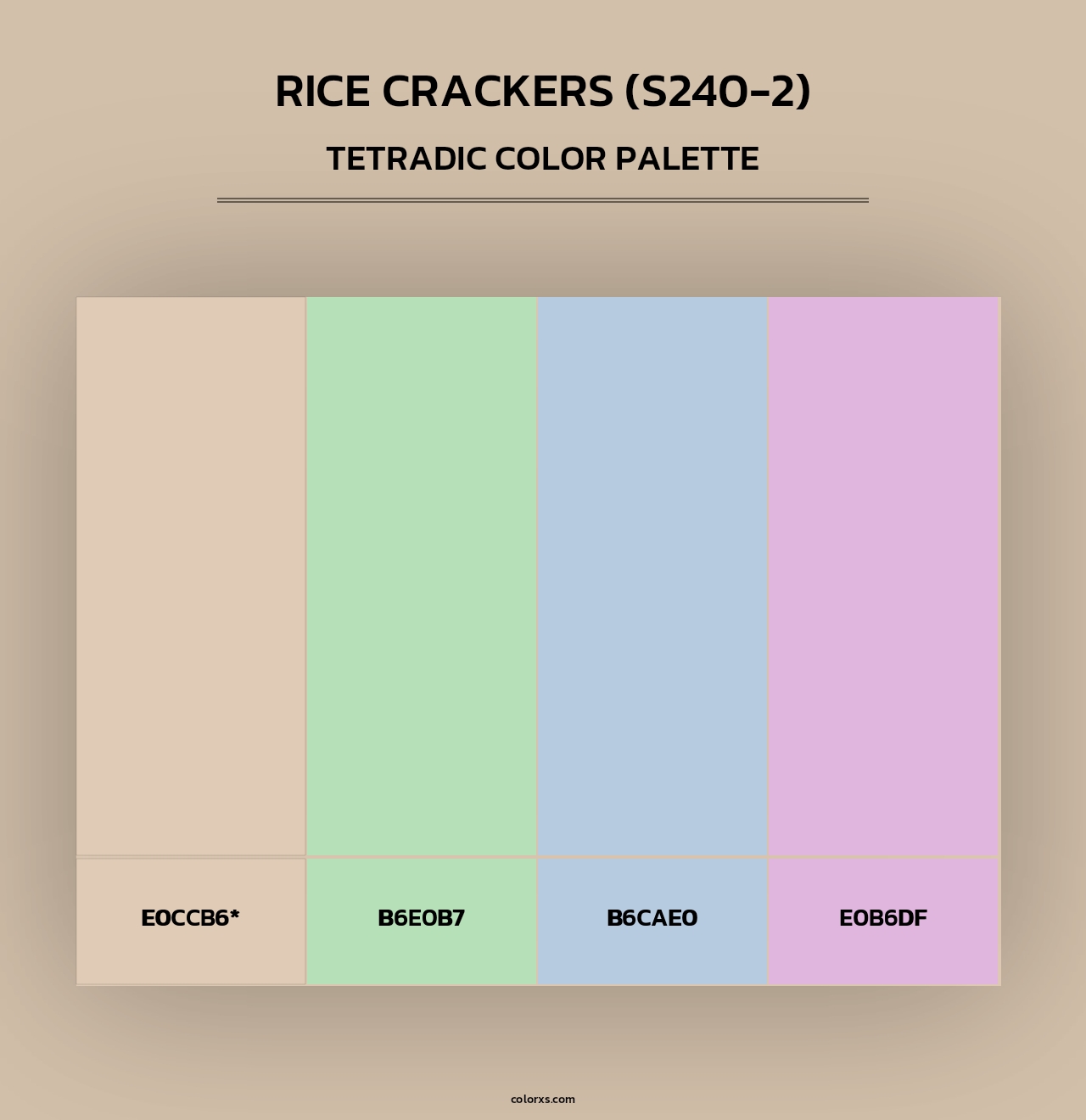 Rice Crackers (S240-2) - Tetradic Color Palette