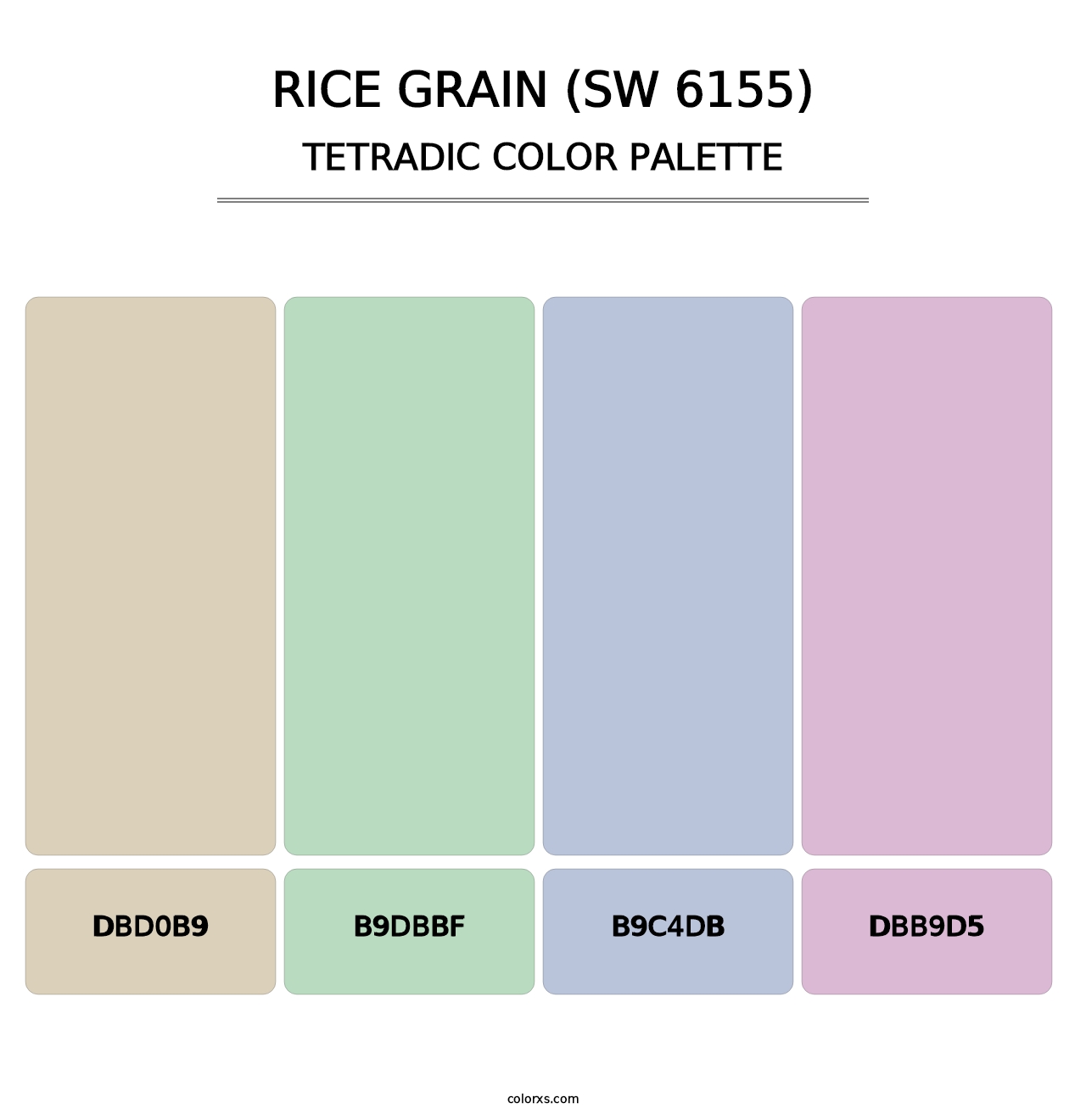 Rice Grain (SW 6155) - Tetradic Color Palette