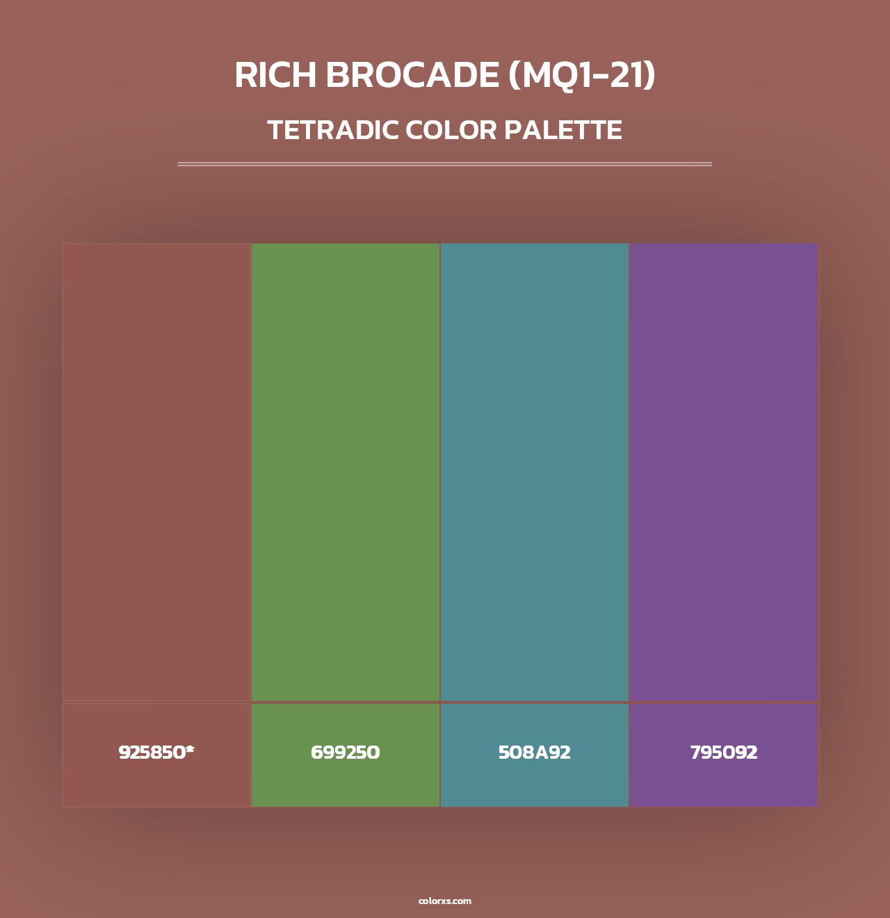Rich Brocade (MQ1-21) - Tetradic Color Palette