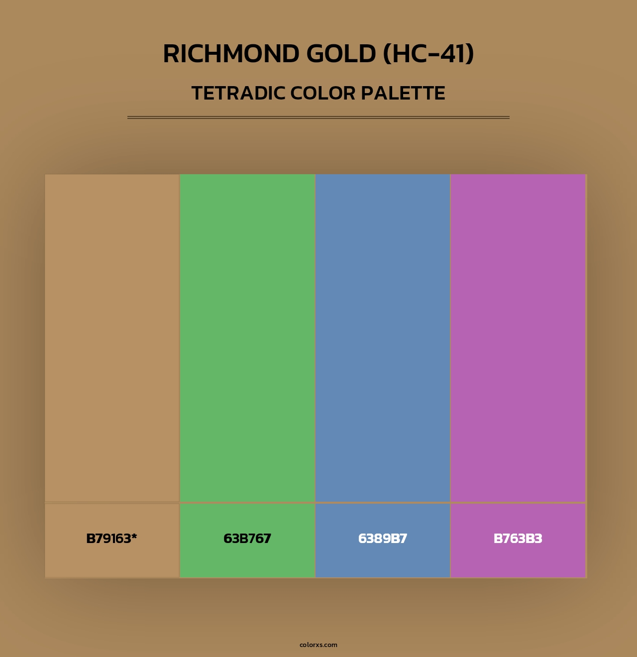 Richmond Gold (HC-41) - Tetradic Color Palette