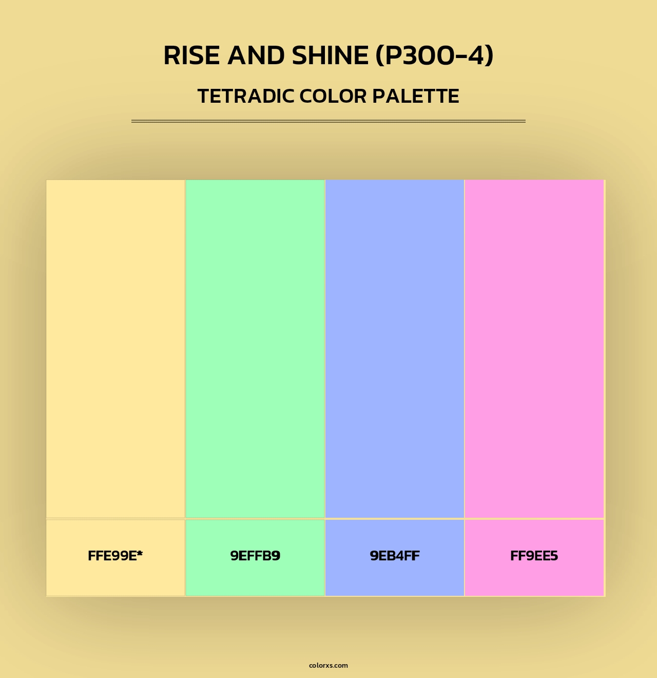 Rise And Shine (P300-4) - Tetradic Color Palette