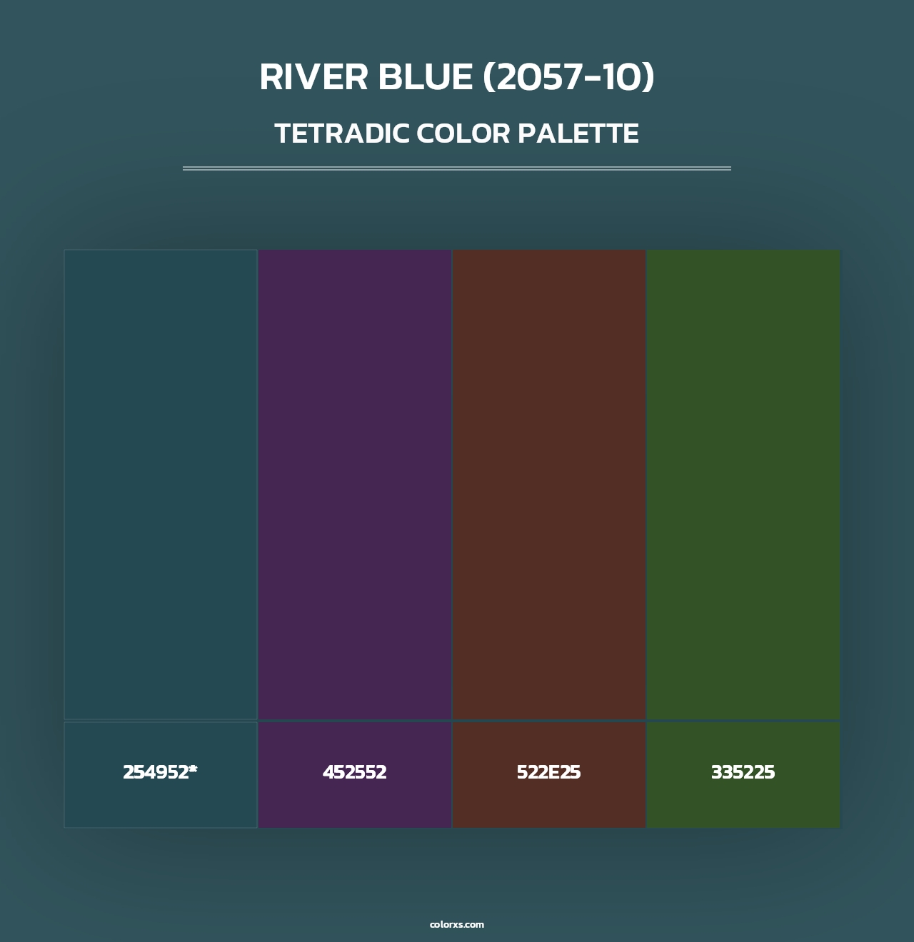 River Blue (2057-10) - Tetradic Color Palette