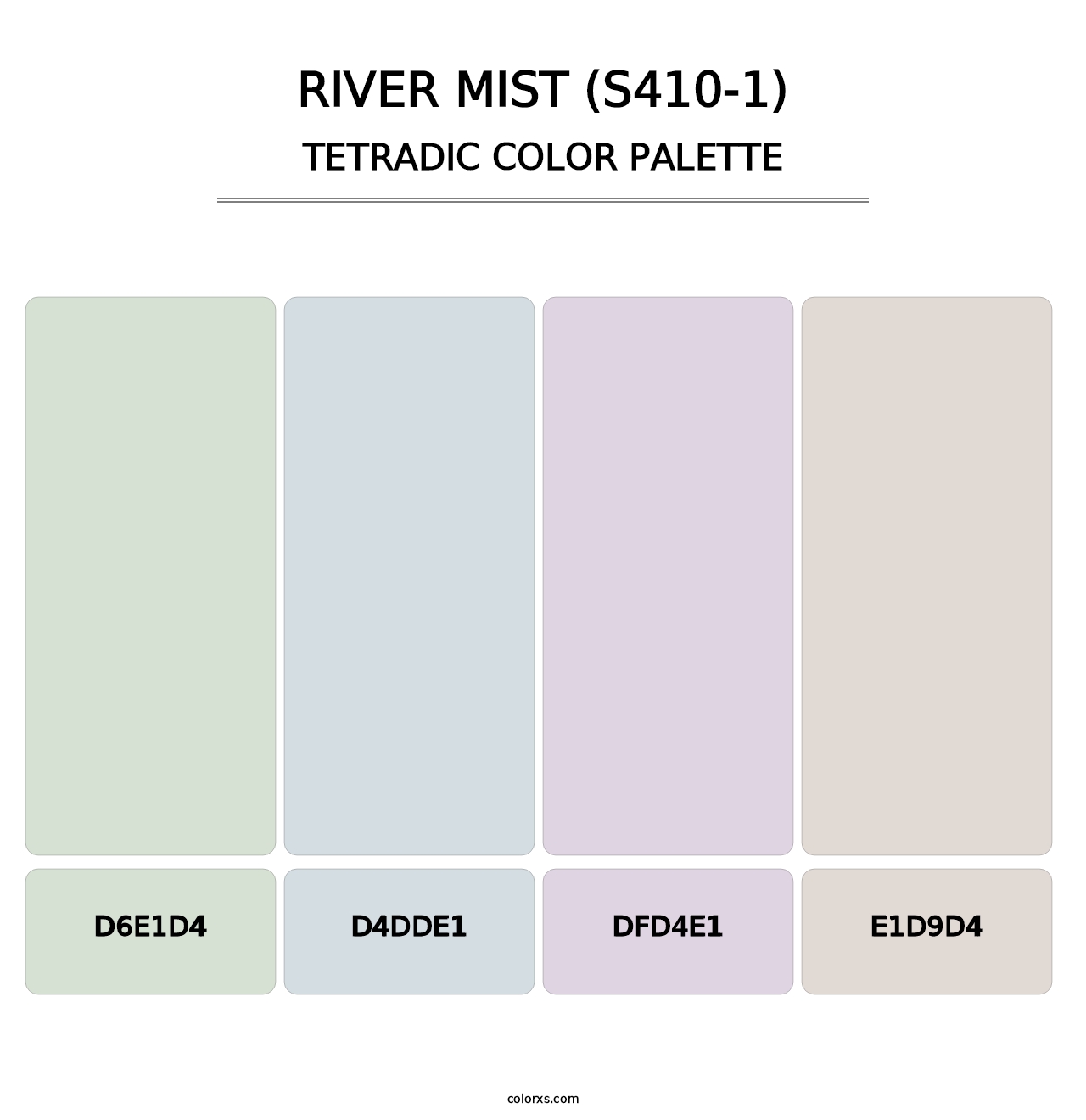 River Mist (S410-1) - Tetradic Color Palette