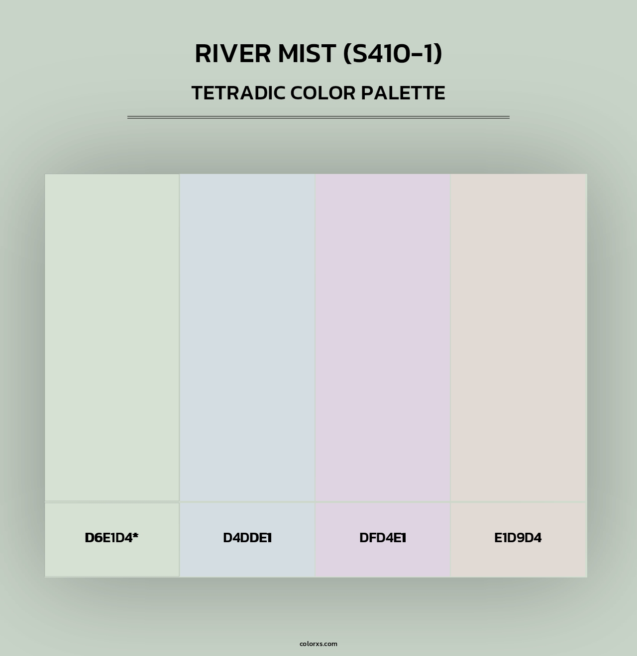 River Mist (S410-1) - Tetradic Color Palette