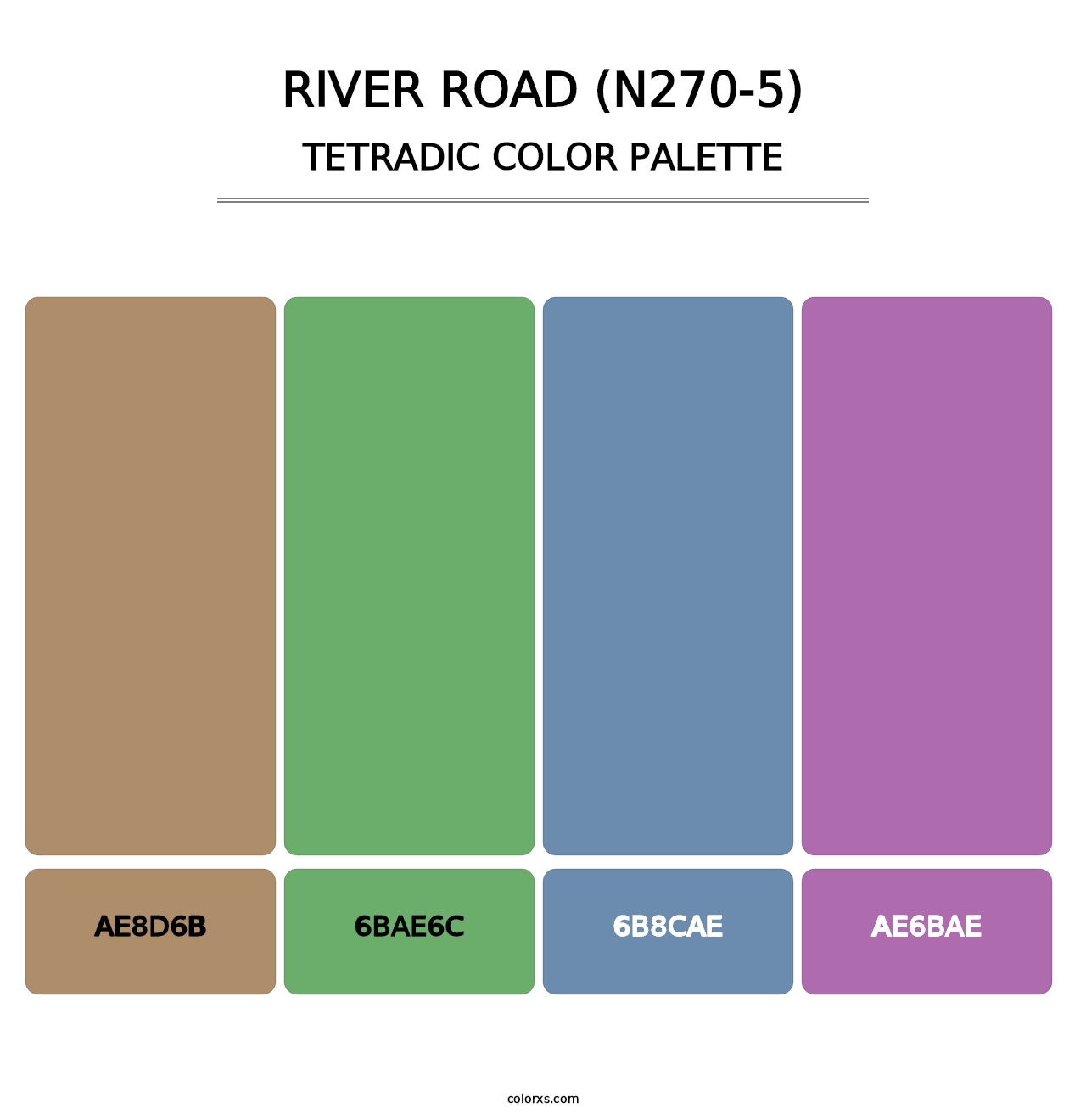 River Road (N270-5) - Tetradic Color Palette