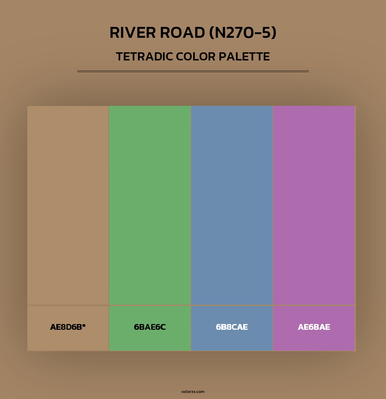 River Road (N270-5) - Tetradic Color Palette