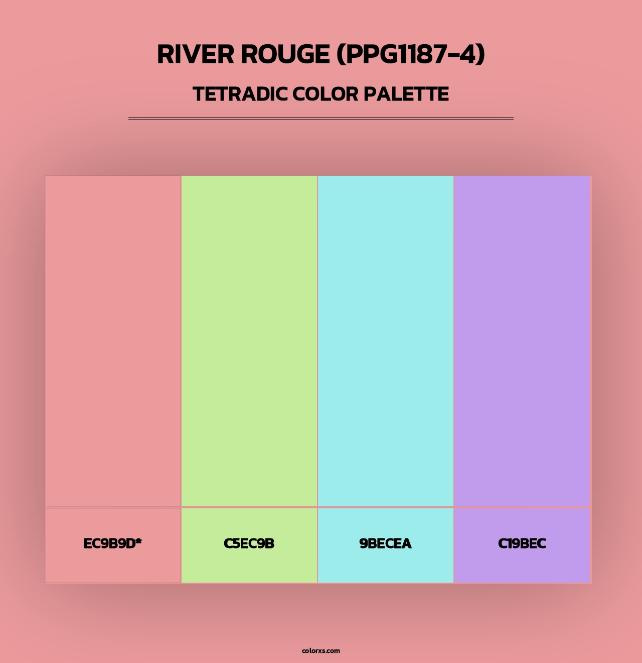 River Rouge (PPG1187-4) - Tetradic Color Palette