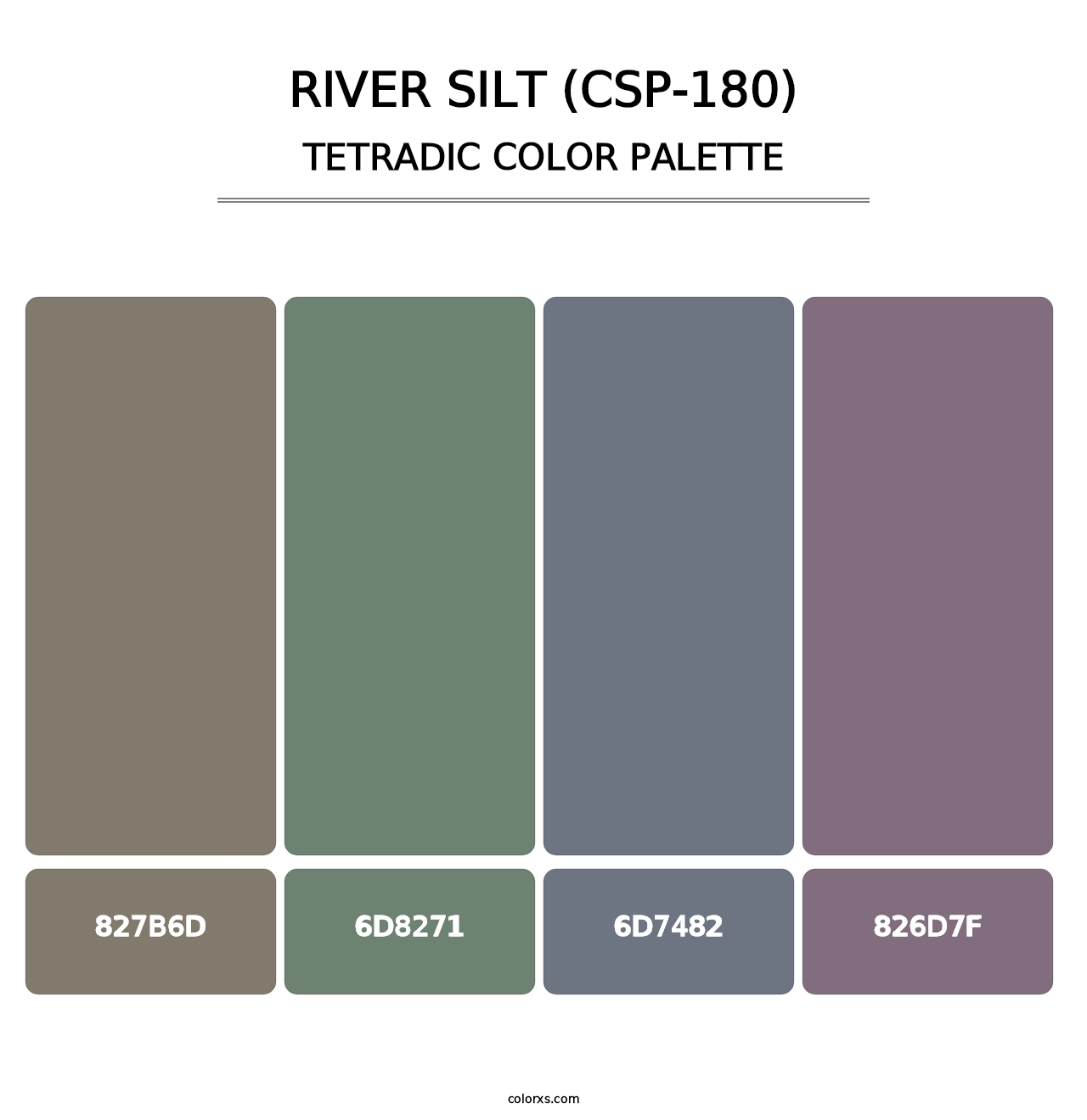 River Silt (CSP-180) - Tetradic Color Palette