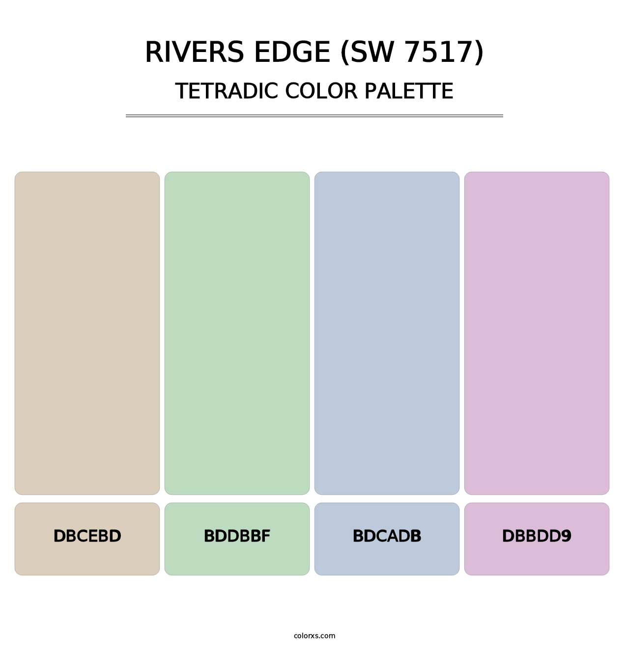 Rivers Edge (SW 7517) - Tetradic Color Palette