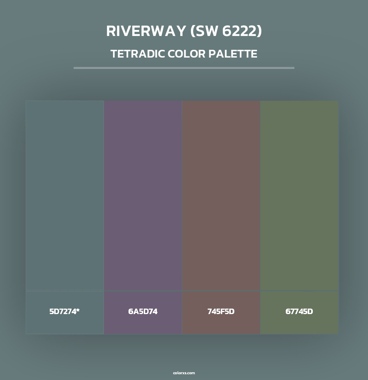 Riverway (SW 6222) - Tetradic Color Palette