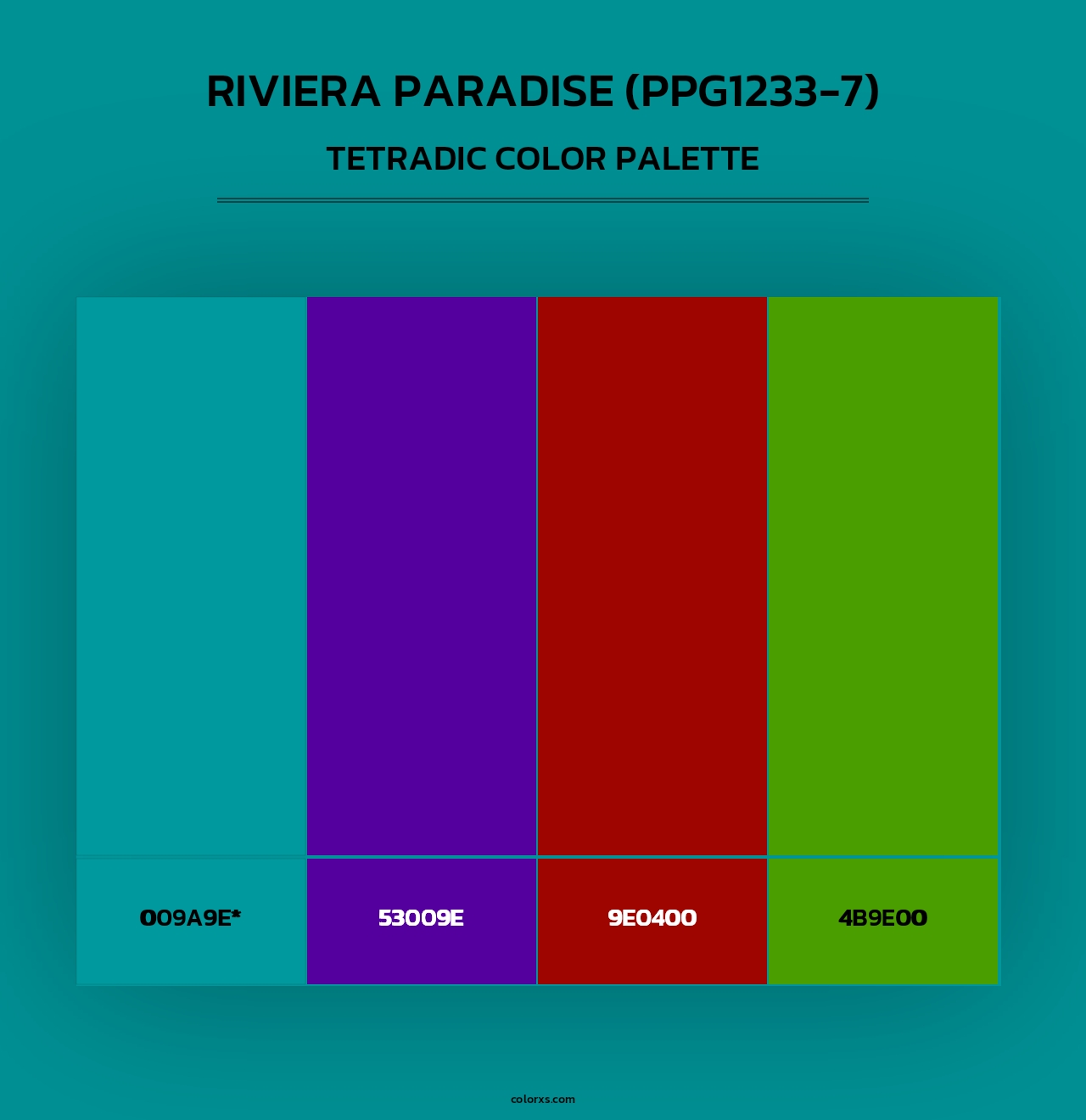 Riviera Paradise (PPG1233-7) - Tetradic Color Palette