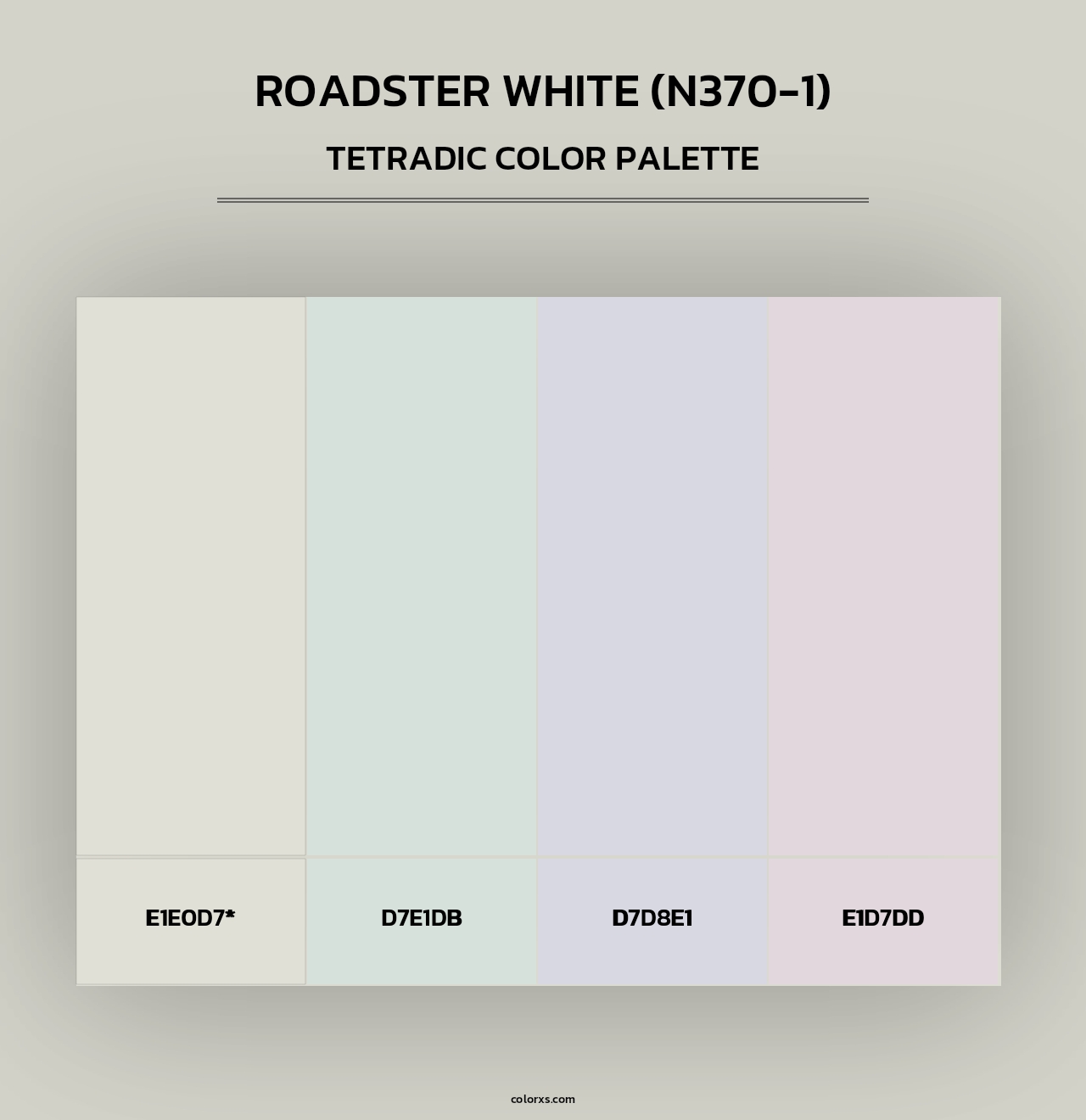 Roadster White (N370-1) - Tetradic Color Palette