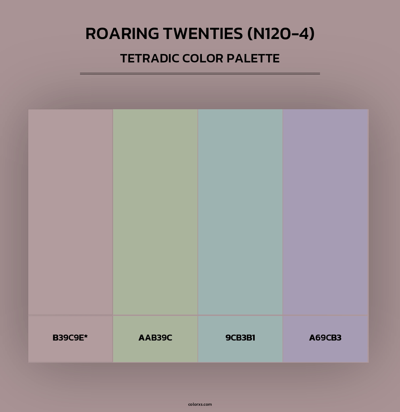 Roaring Twenties (N120-4) - Tetradic Color Palette