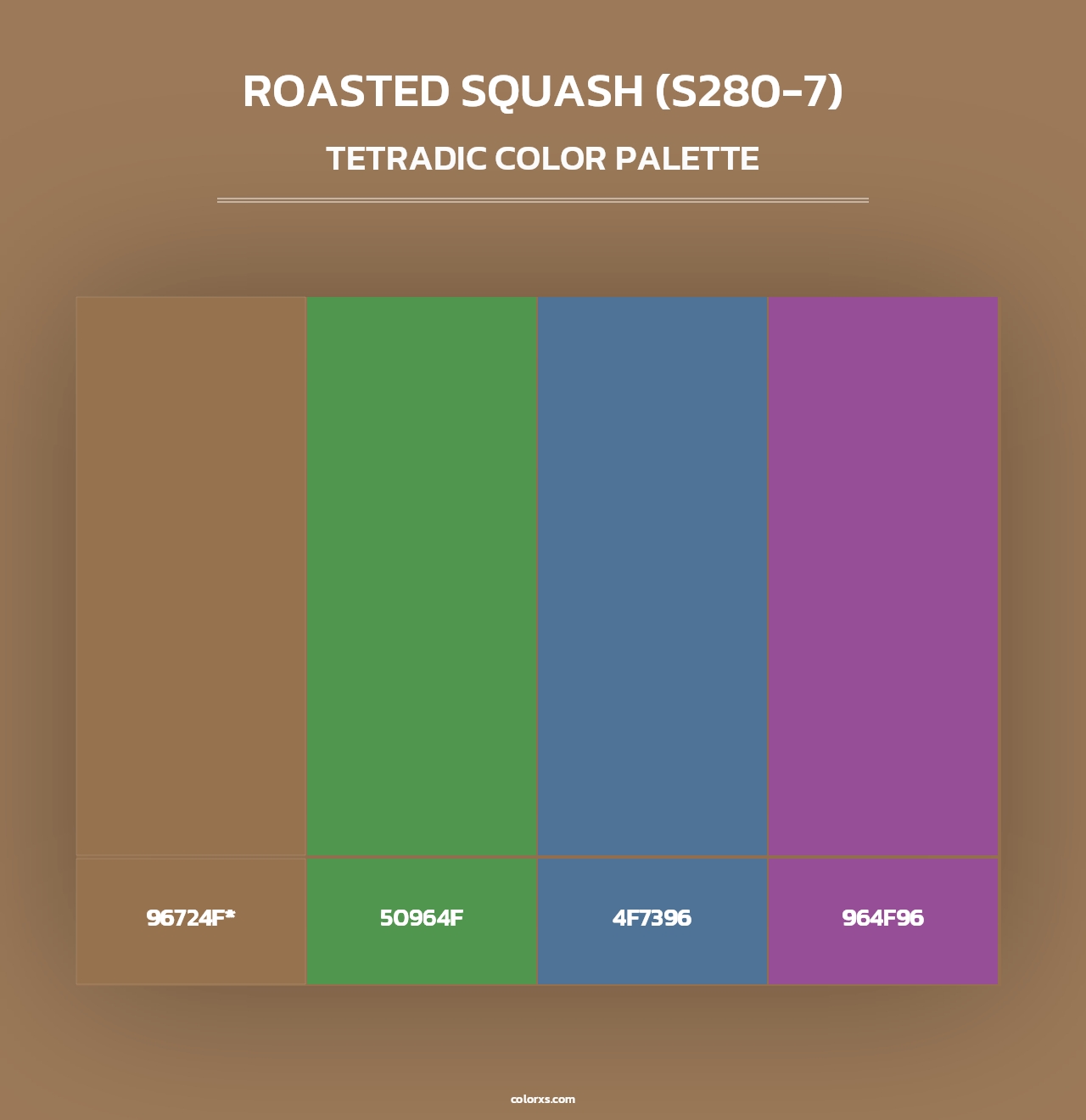 Roasted Squash (S280-7) - Tetradic Color Palette