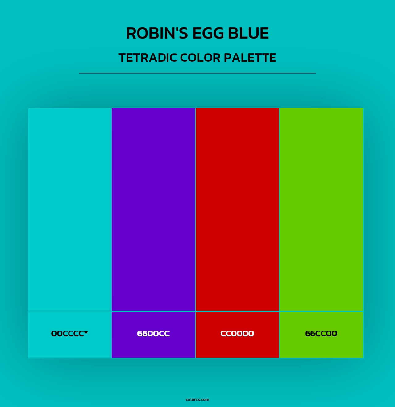 Robin's Egg Blue - Tetradic Color Palette