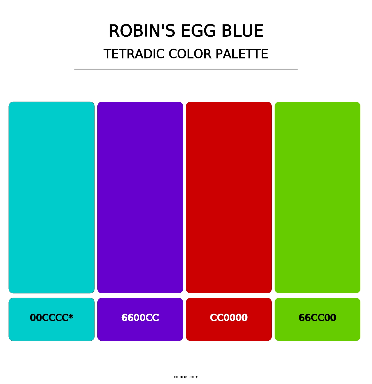 Robin's Egg Blue - Tetradic Color Palette