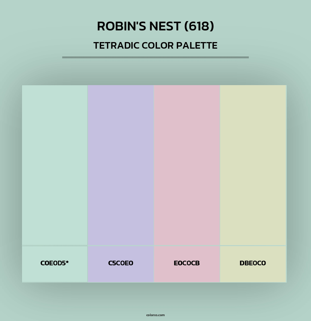 Robin's Nest (618) - Tetradic Color Palette