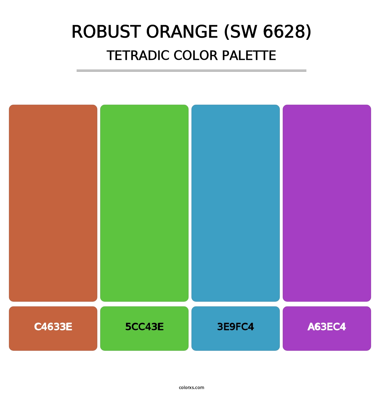 Robust Orange (SW 6628) - Tetradic Color Palette