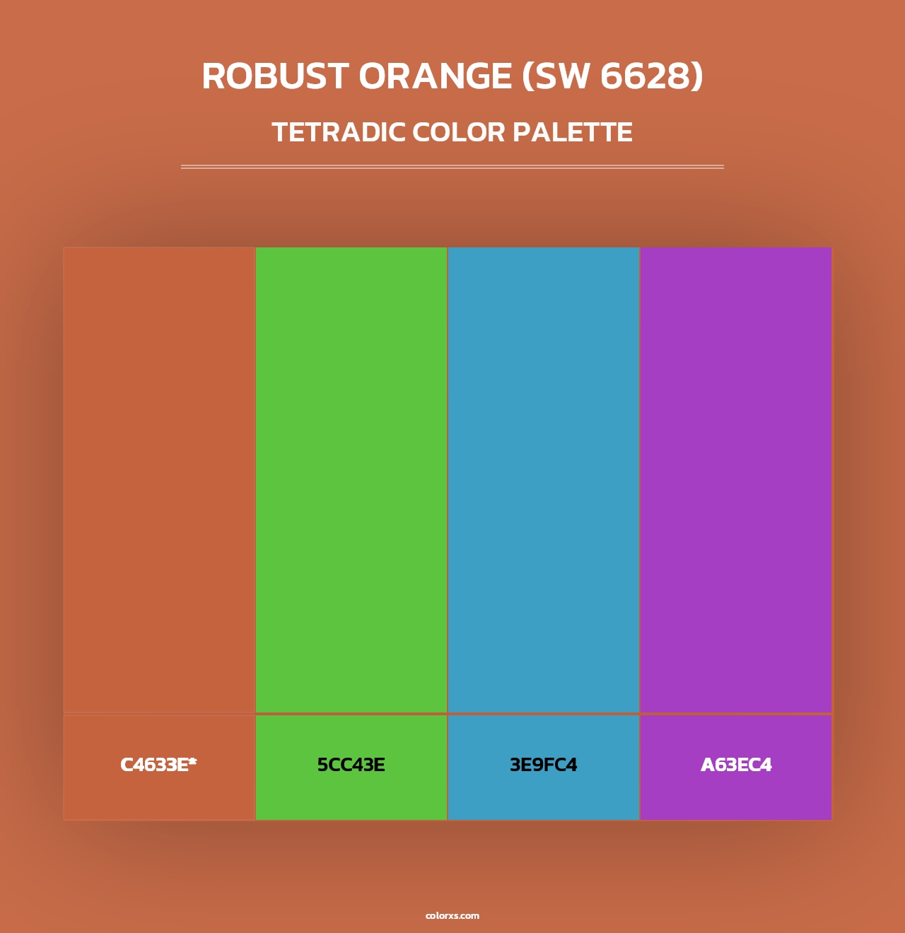 Robust Orange (SW 6628) - Tetradic Color Palette
