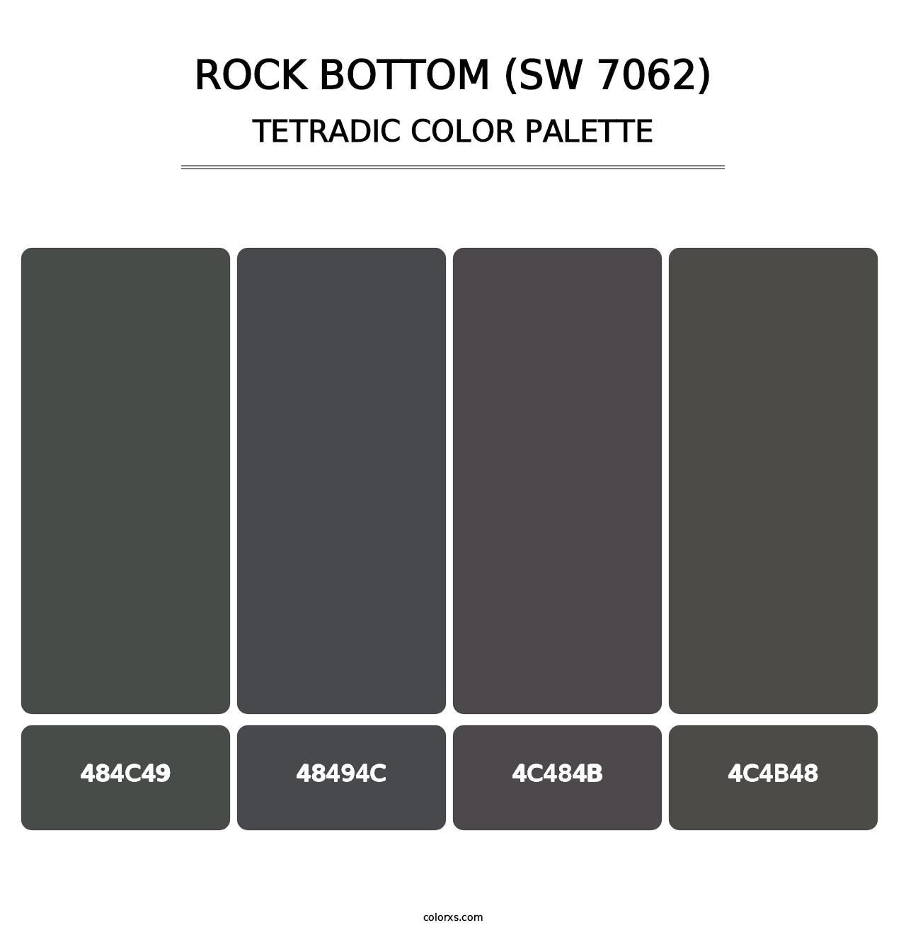Rock Bottom (SW 7062) - Tetradic Color Palette