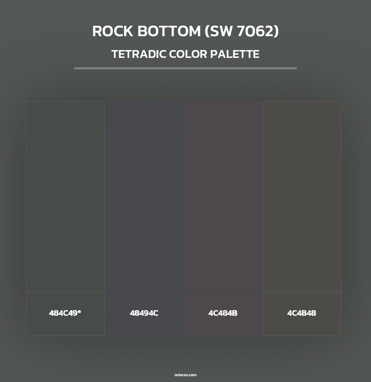 Rock Bottom (SW 7062) - Tetradic Color Palette