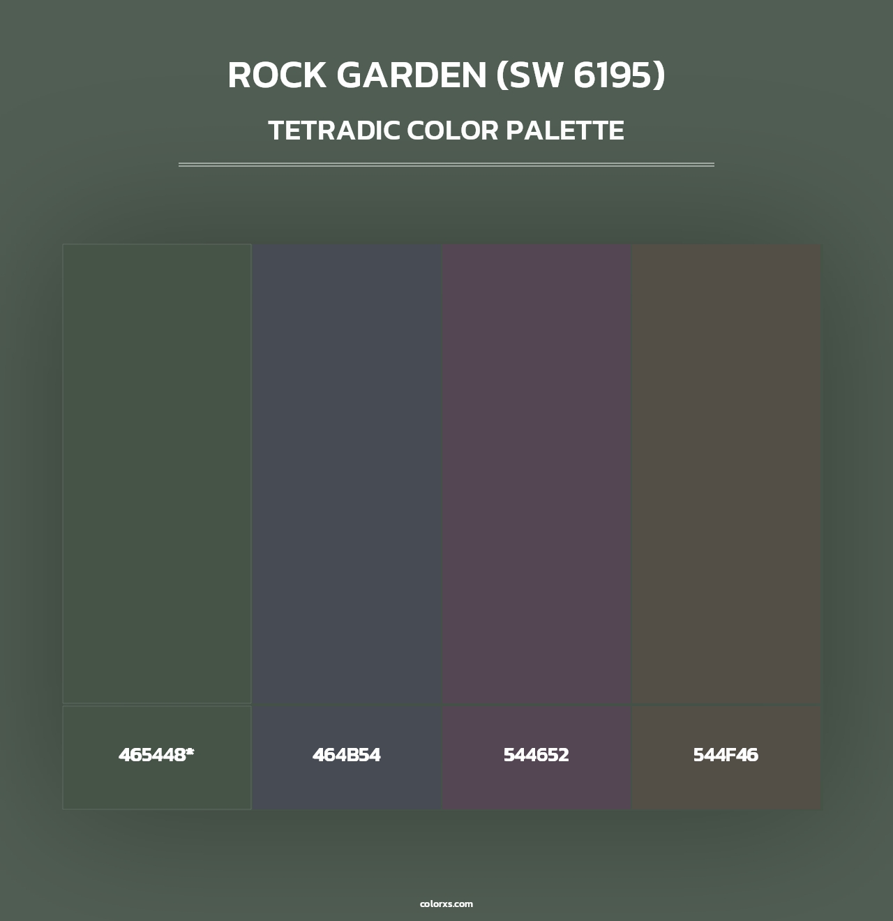 Rock Garden (SW 6195) - Tetradic Color Palette
