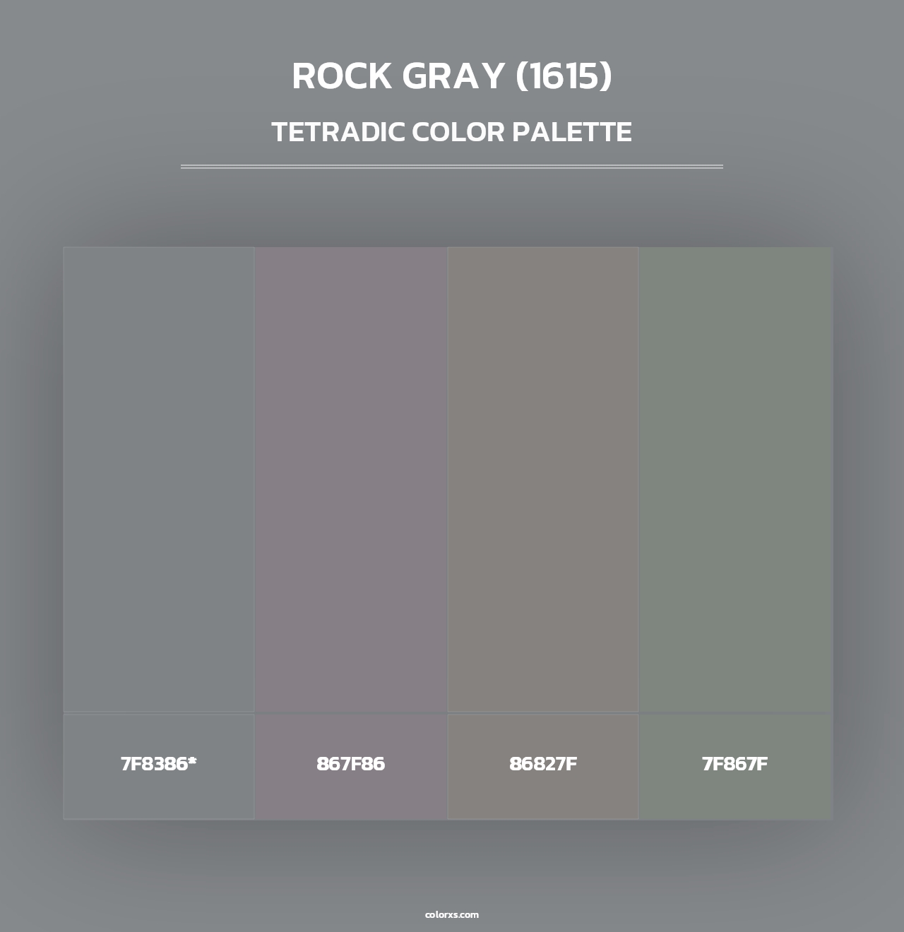 Rock Gray (1615) - Tetradic Color Palette