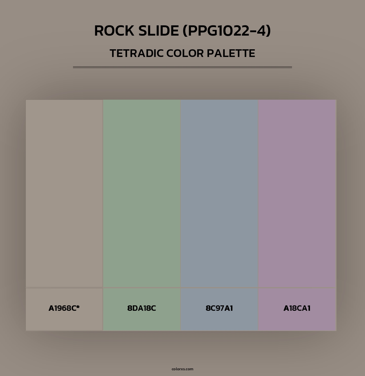 Rock Slide (PPG1022-4) - Tetradic Color Palette