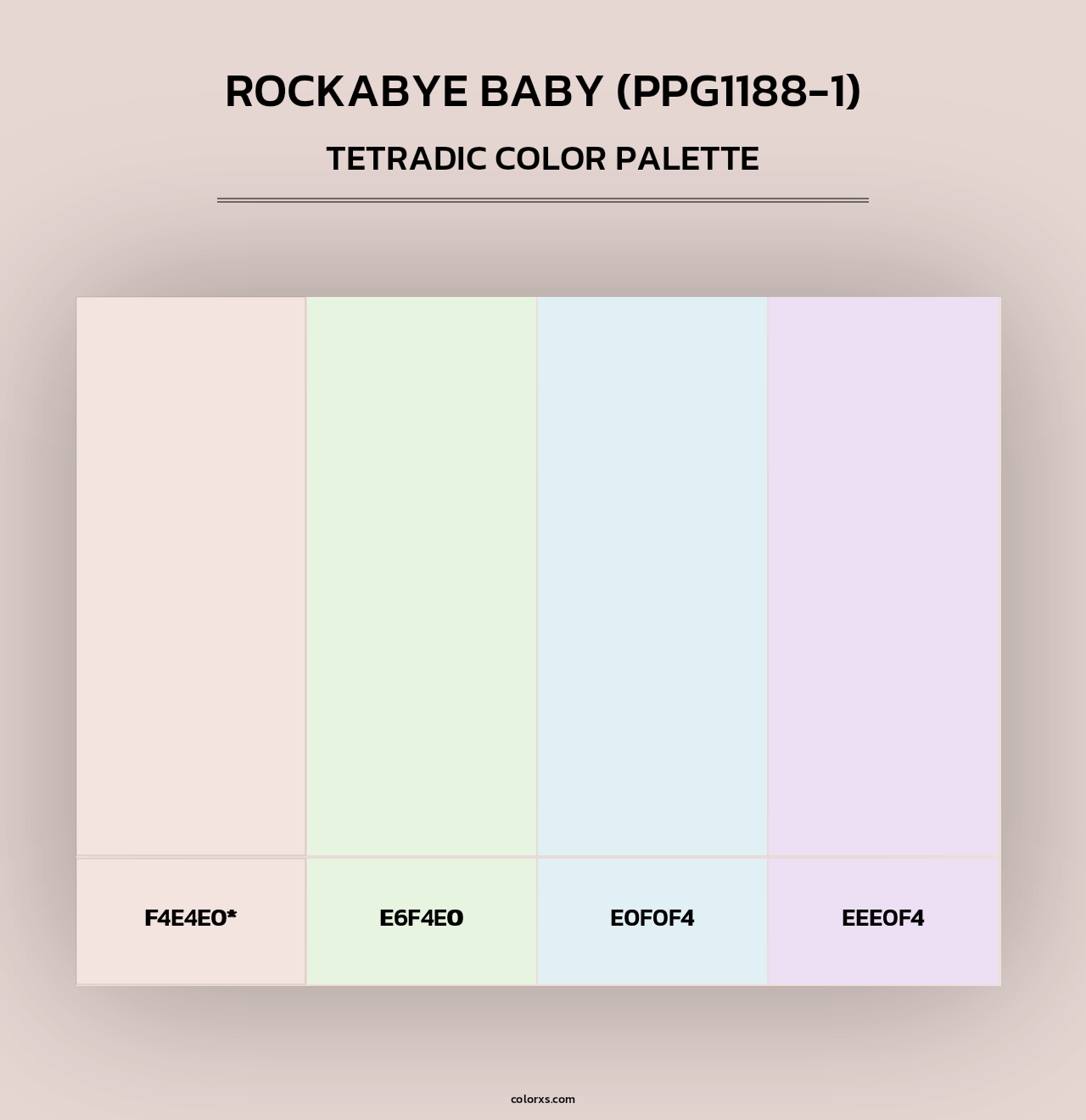 Rockabye Baby (PPG1188-1) - Tetradic Color Palette