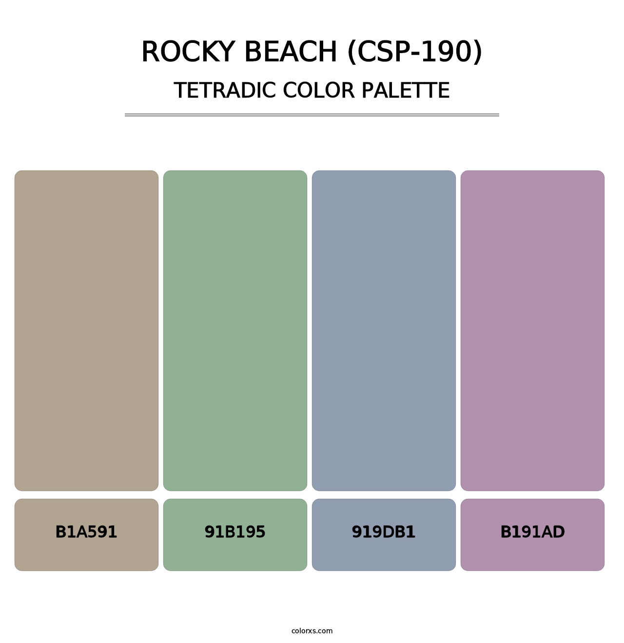 Rocky Beach (CSP-190) - Tetradic Color Palette
