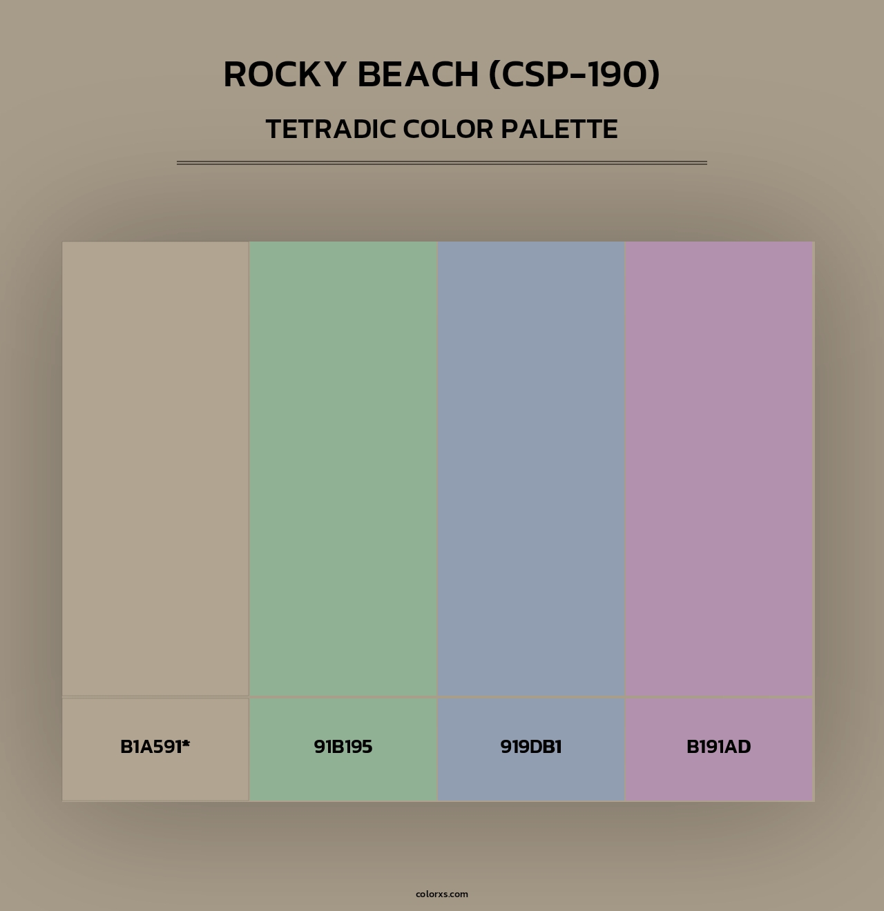 Rocky Beach (CSP-190) - Tetradic Color Palette