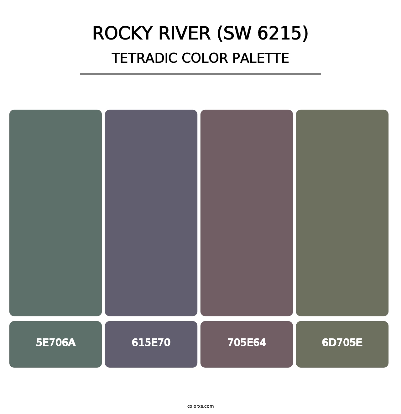 Rocky River (SW 6215) - Tetradic Color Palette