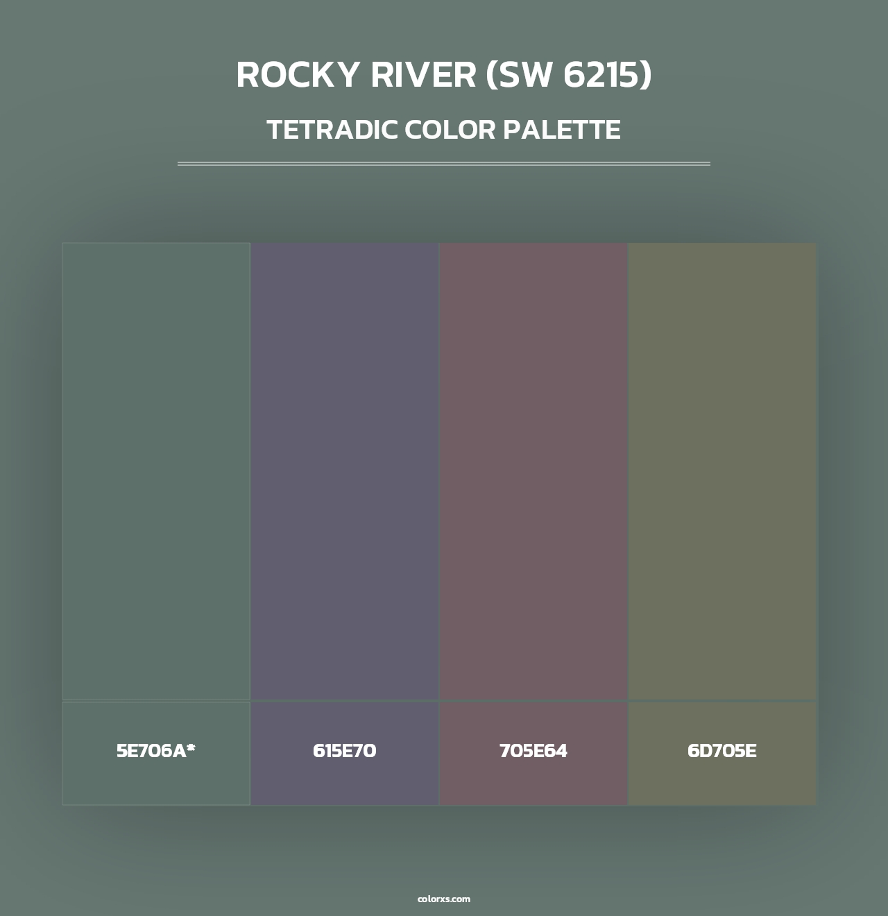 Rocky River (SW 6215) - Tetradic Color Palette