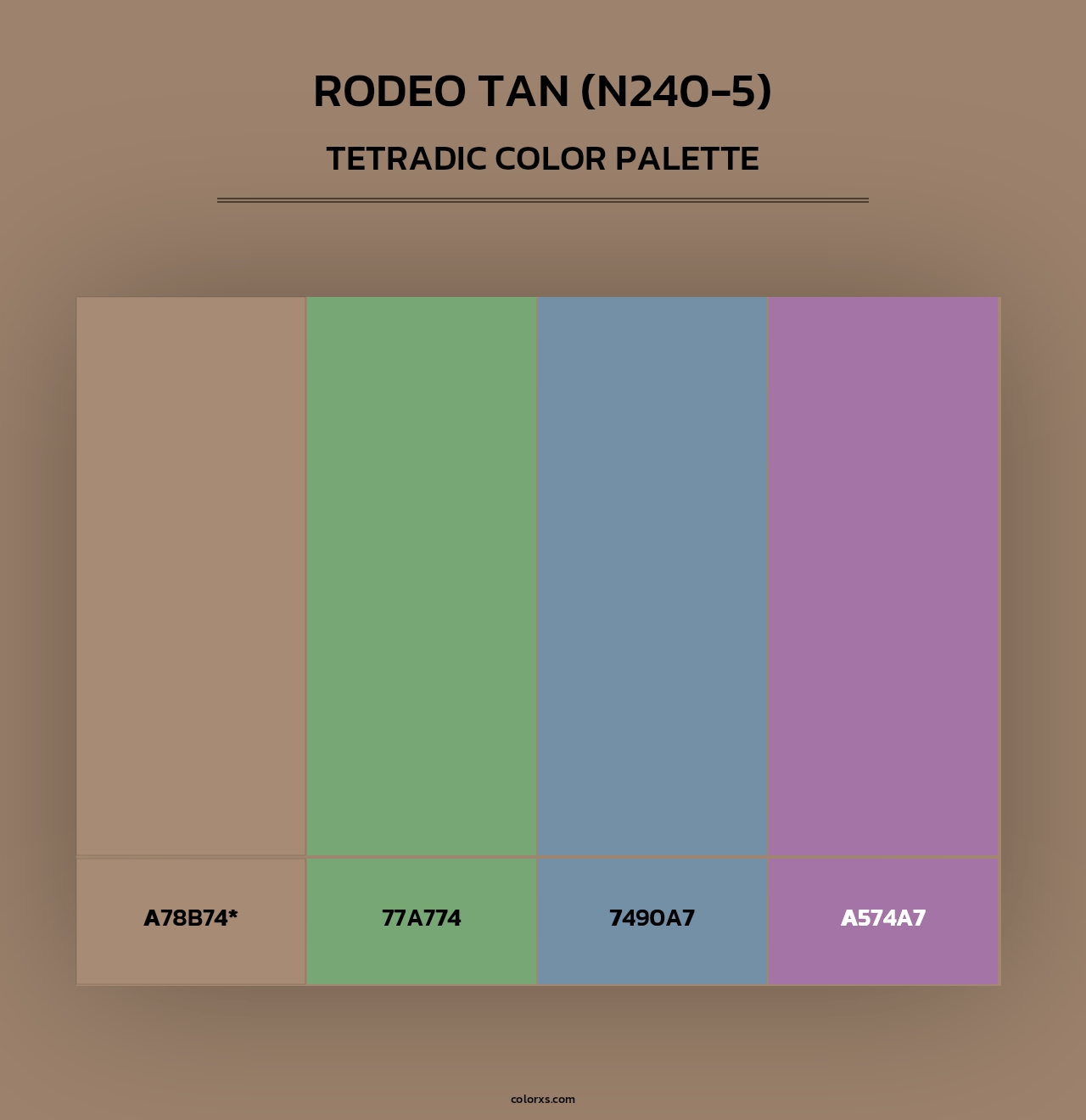 Rodeo Tan (N240-5) - Tetradic Color Palette